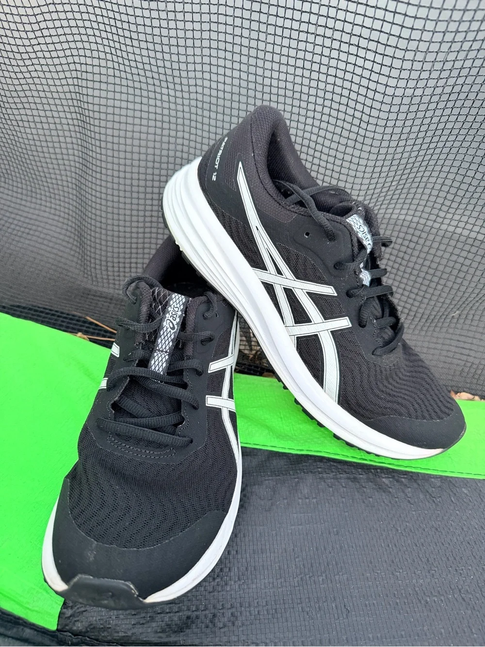 Asics Black and White womens Athletic Running Shoes